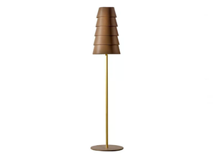 TULIP - Tanned leather floor lamp _ ENRICO PELLIZZONI